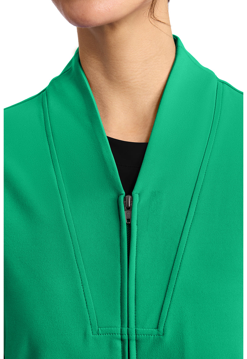 Green Apple - Women's Zip-Up Warm-Up Scrub Jacket (View 3)