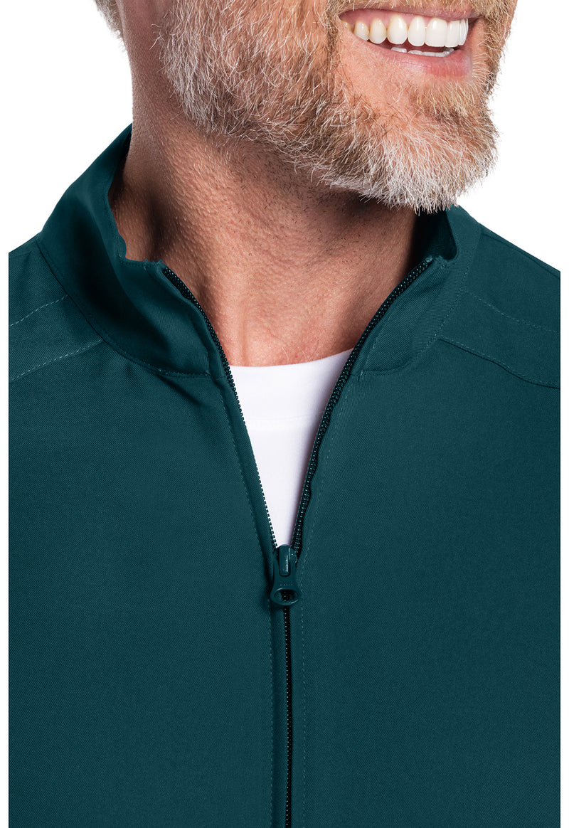 Caribbean Blue - Men's Zip Front Scrub Jacket (View 2)