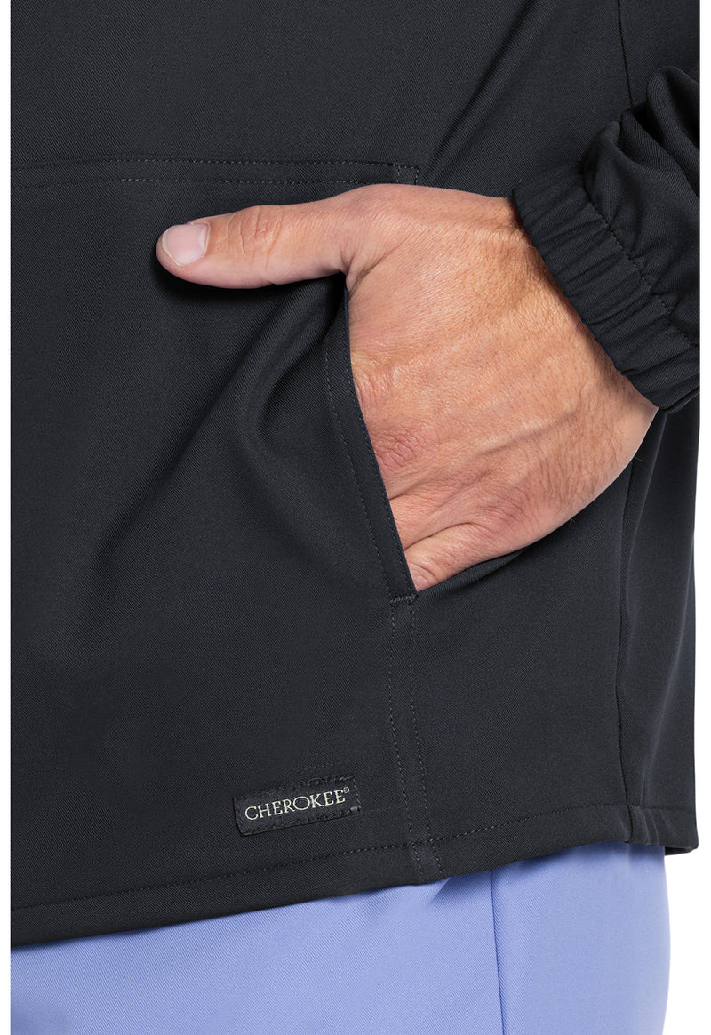 Pewter - Men's Zip Front Scrub Jacket (View 3)
