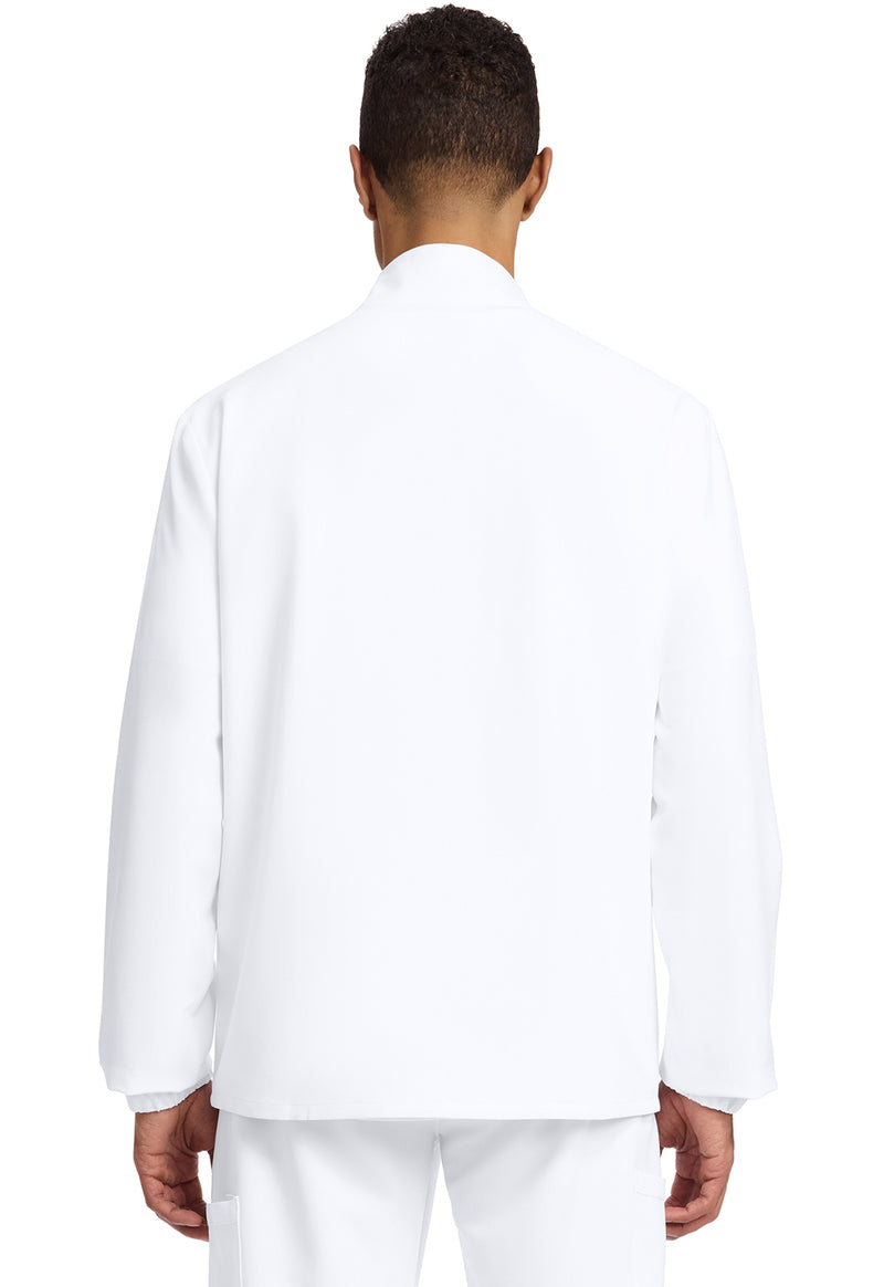 White - Cherokee WW Originals Ultra Men Scrub Jacket - Back View
