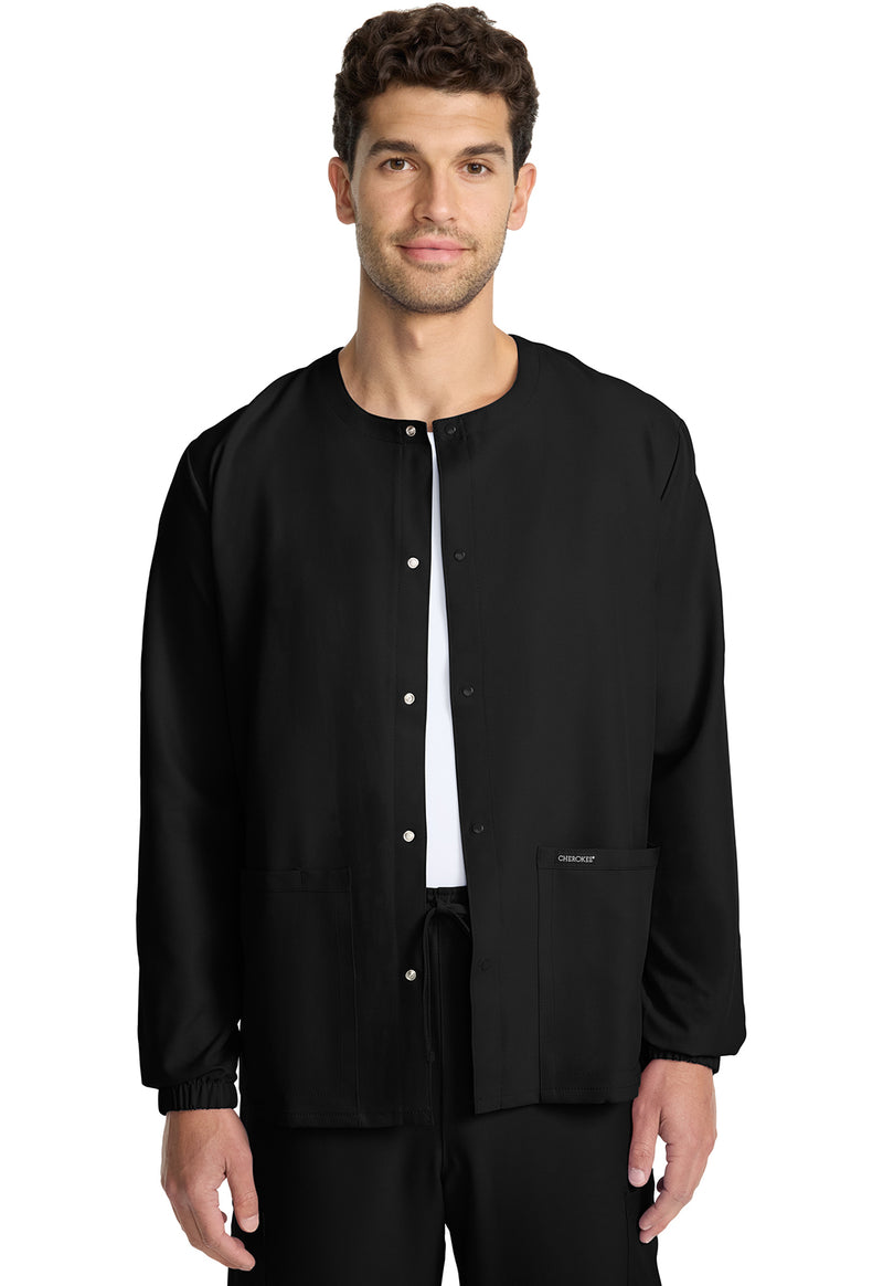Black - Cherokee WW Originals Ultra Unisex Scrub Jacket - Front View