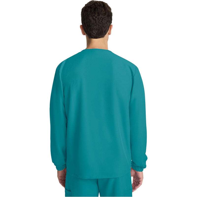 teal blue - Unisex Snap Front Warm Up Jacket