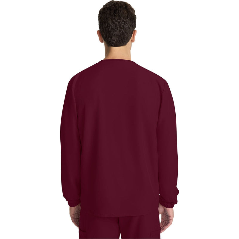 wine - Unisex Snap Front Warm Up Jacket