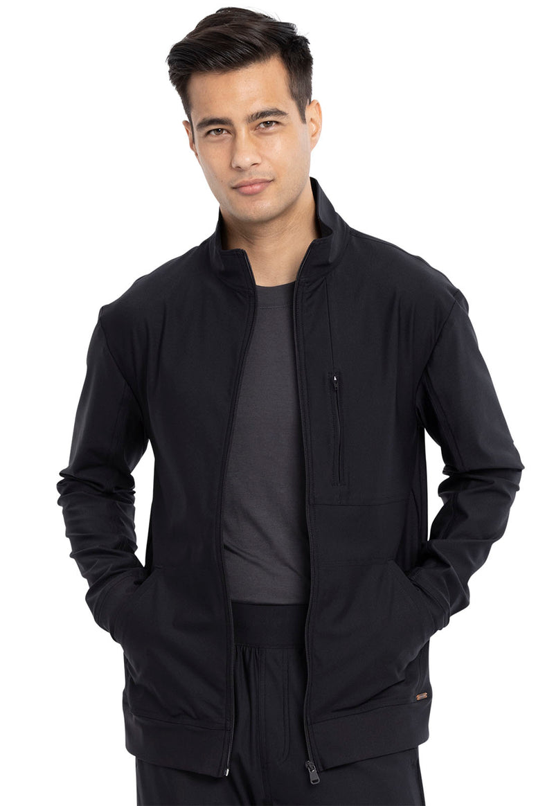Black - Men's Zip Front Jacket