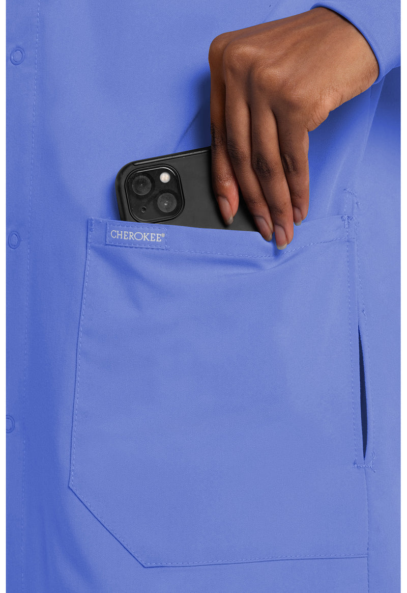 ciel blue - 40" Snap Front Lab Coat (View 2)