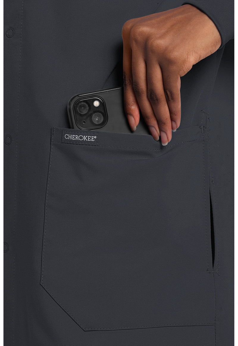 pewter - 40" Snap Front Lab Coat (View 2)