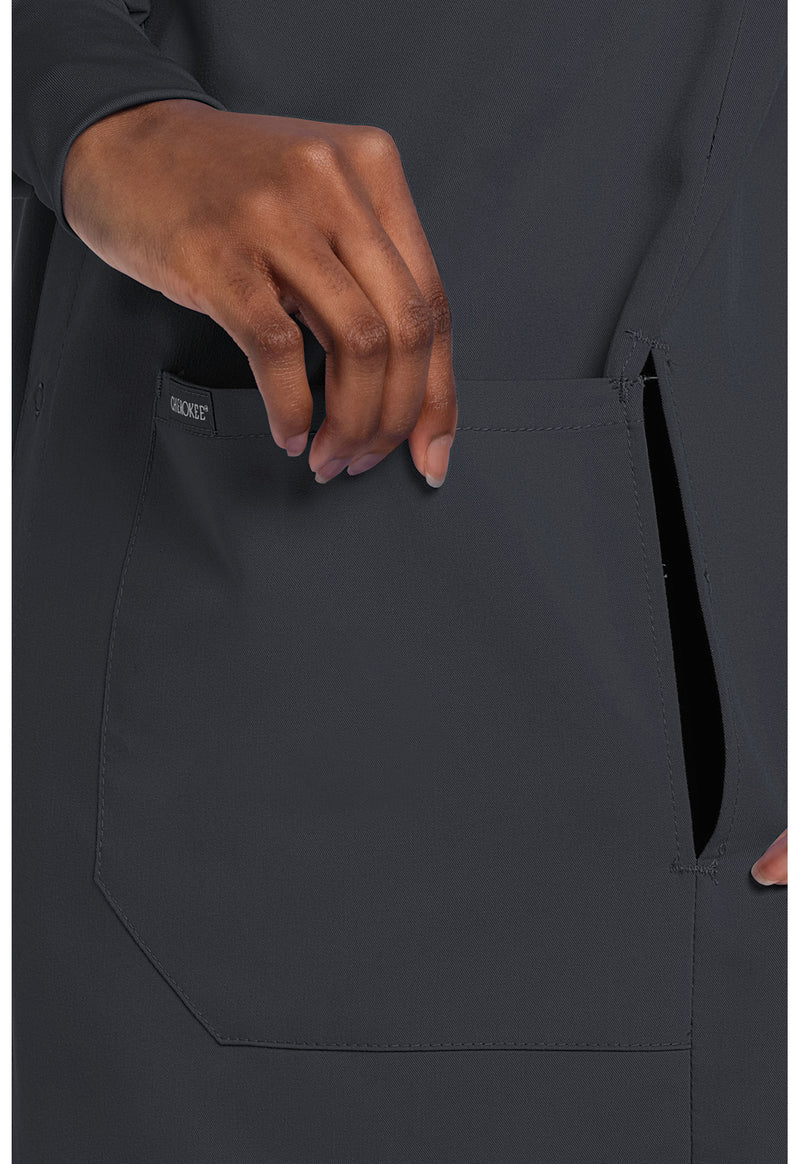 pewter - 40" Snap Front Lab Coat (View 3)