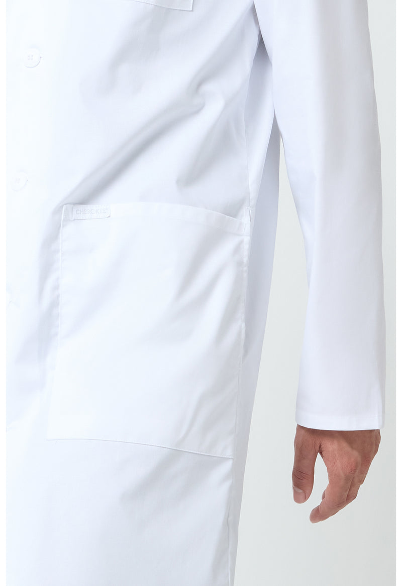 white - 38" Men's Lab Coat (View 3)