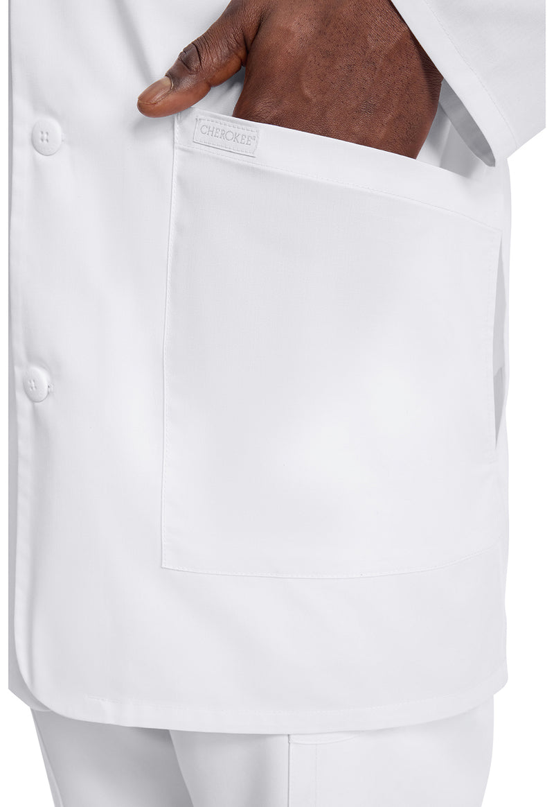 White - Men's 35" Medical Coat (View 3)