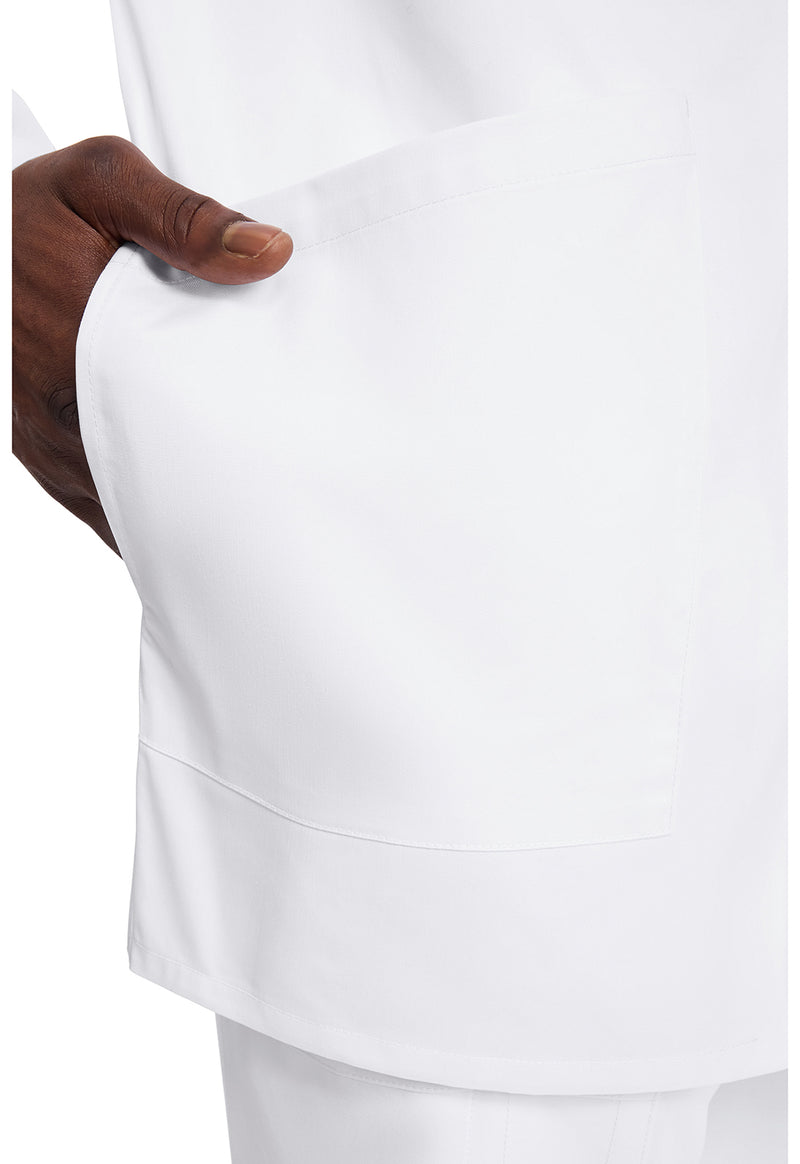White - Men's 35" Medical Coat (View 4)