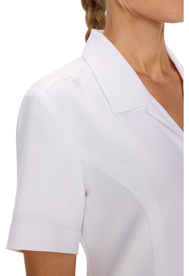 white - Women's Button Front Dress (View 2)