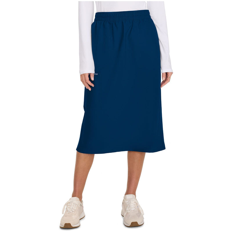 navy - Women's Elastic Waist Skirt
