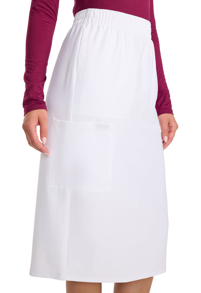 white - Women's Elastic Waist Skirt (View 3)
