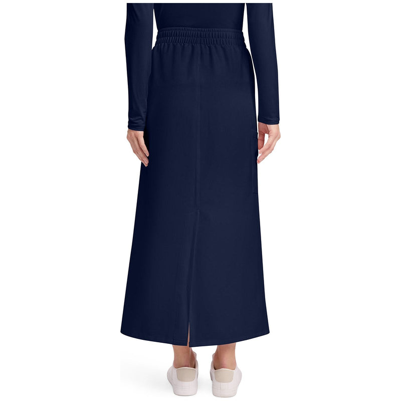 navy - Women's 3-Pocket Elastic Waist Skirt