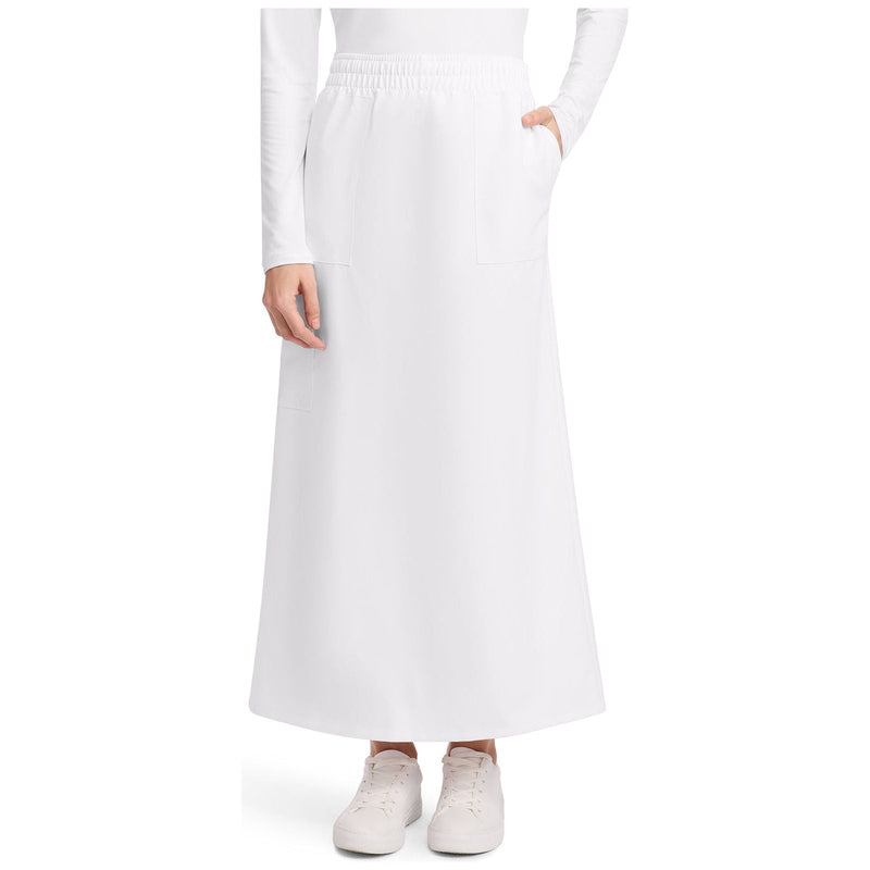 white - Women's 3-Pocket Elastic Waist Skirt