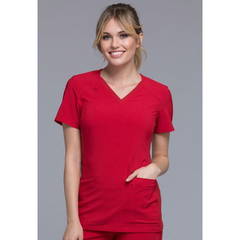 red - V-Neck Top