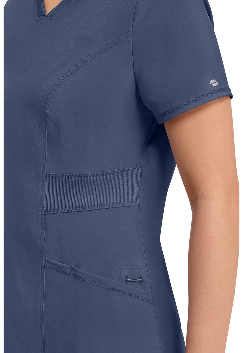 Navy - V-Neck Top (View 2)