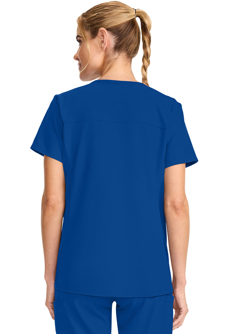 Galaxy Blue - Cherokee WW Originals Ultra Women Scrub Top - Back View