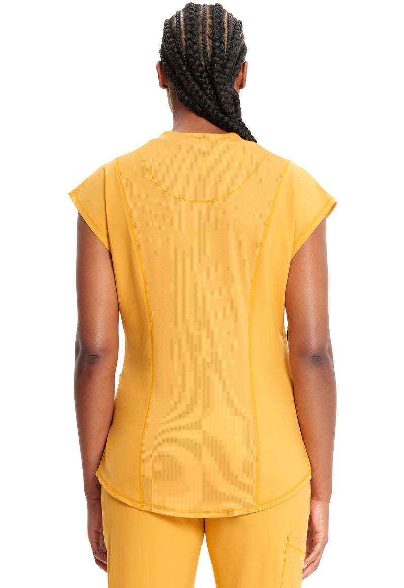 Gold Rush - Cherokee IN Infinity Women Scrub Top - Back View