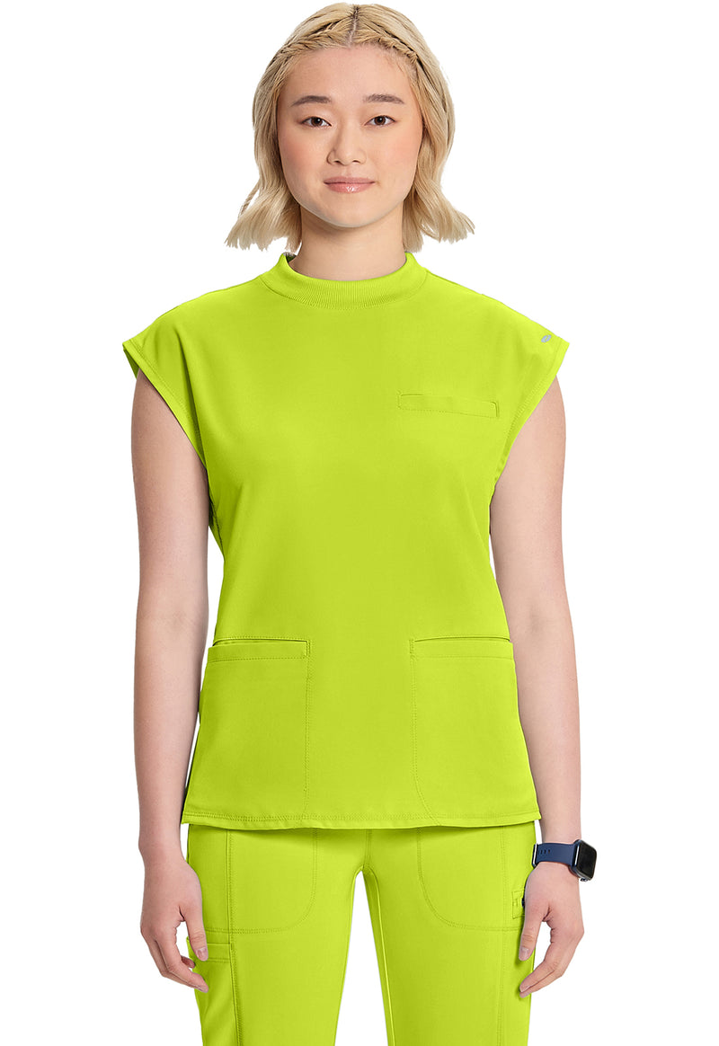 Lime Time - Cherokee IN Infinity Women Scrub Top - Front View