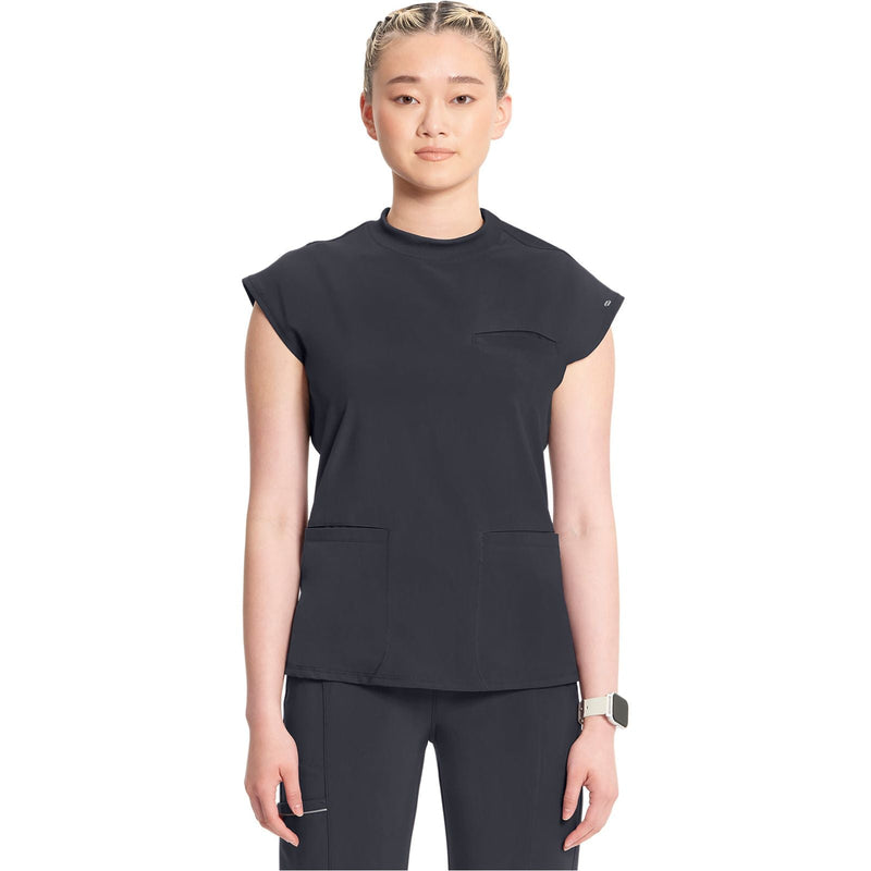 pewter - Mock Neck Top