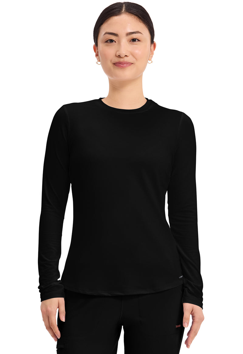 Black - Long Sleeve Underscrub Knit Tee