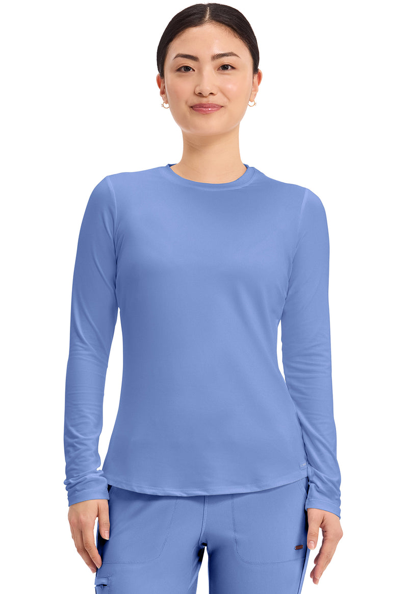 Ciel Blue - Long Sleeve Underscrub Knit Tee
