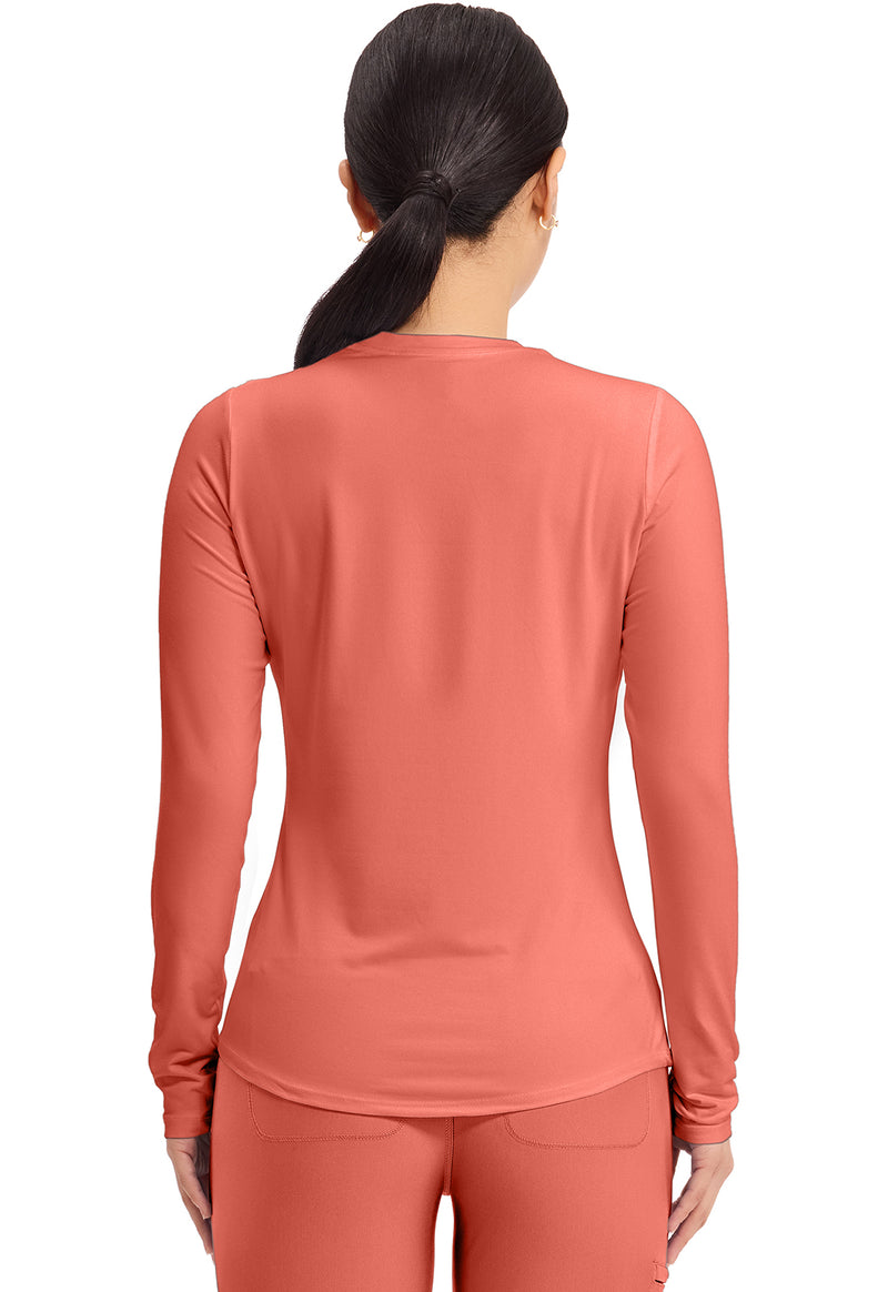 Coral Rush - Long Sleeve Underscrub Knit Tee (Back)
