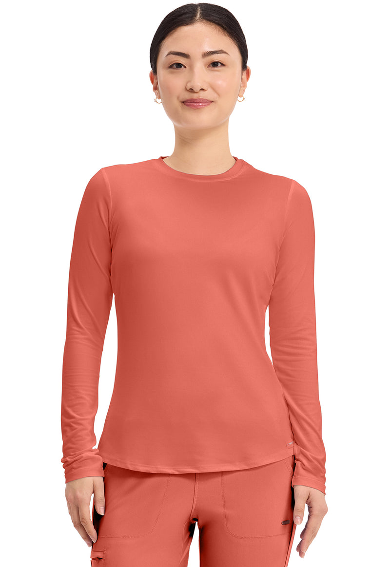 Coral Rush - Long Sleeve Underscrub Knit Tee