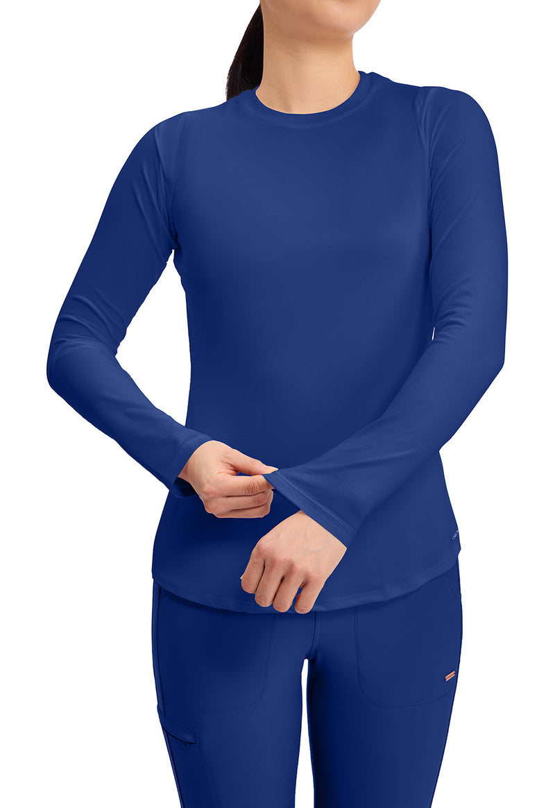 Galaxy Blue - Long Sleeve Underscrub Knit Tee (View 2)