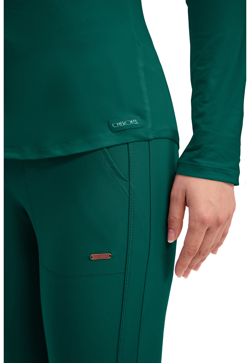 Hunter Green - Long Sleeve Underscrub Knit Tee (View 3)