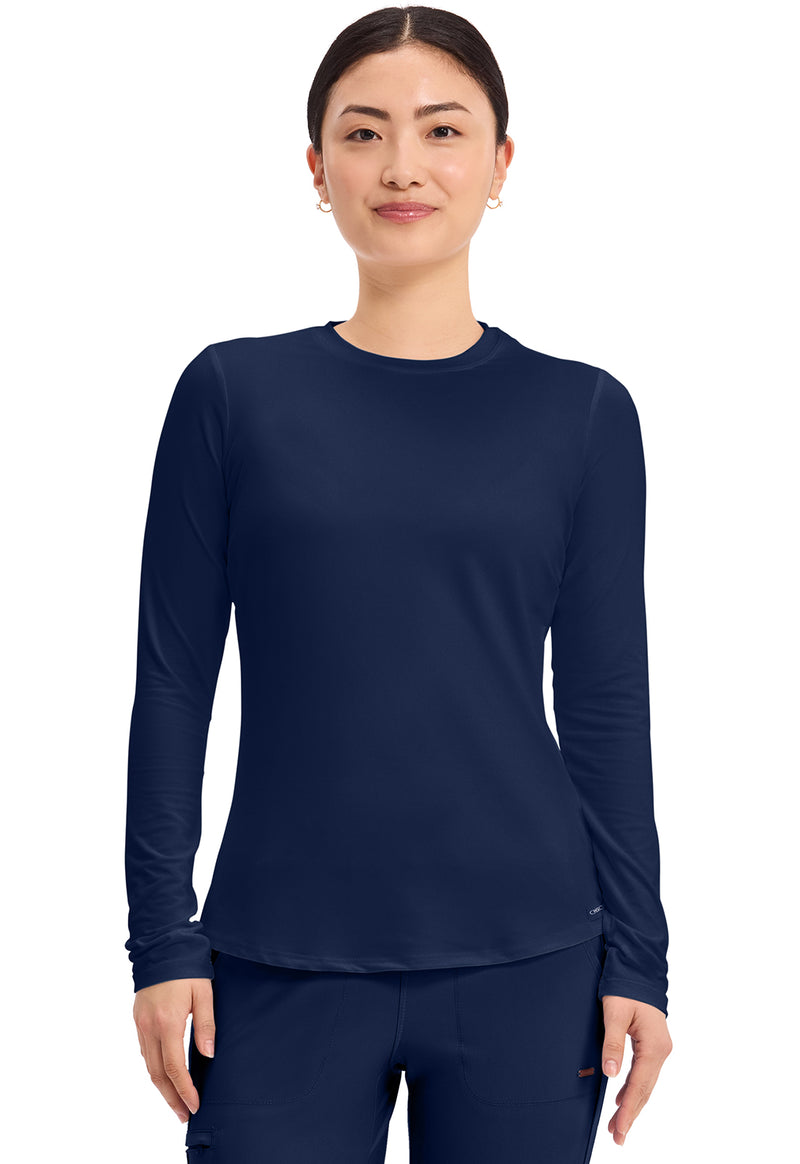 Navy - Long Sleeve Underscrub Knit Tee