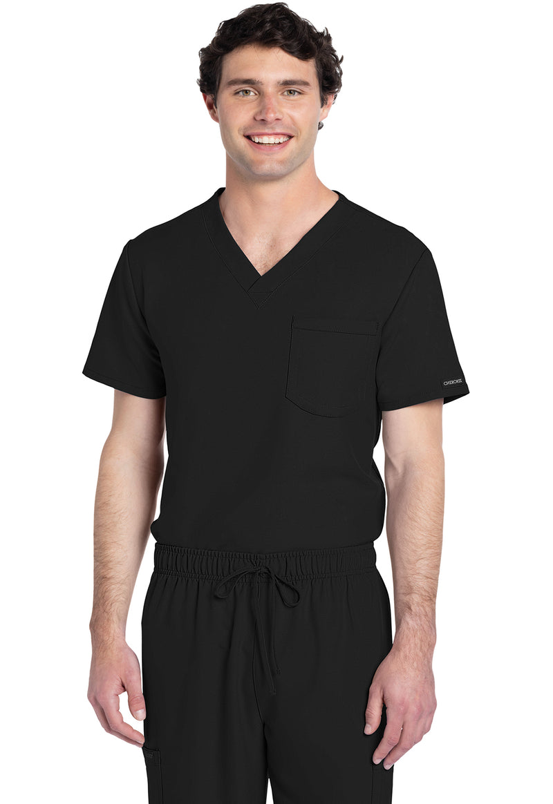Black - Cherokee WW Originals Ultra Unisex Scrub Top - Front View