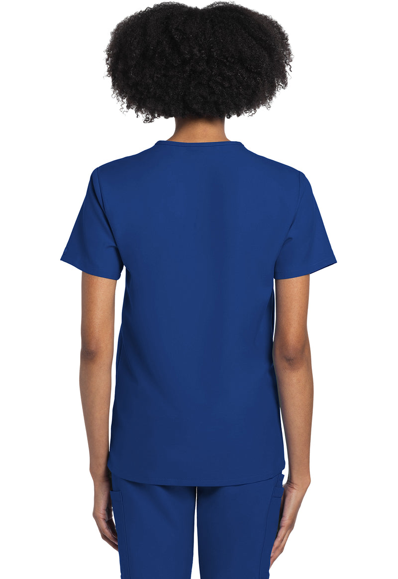 Galaxy Blue - Cherokee WW Originals Ultra Unisex Scrub Top - Back View