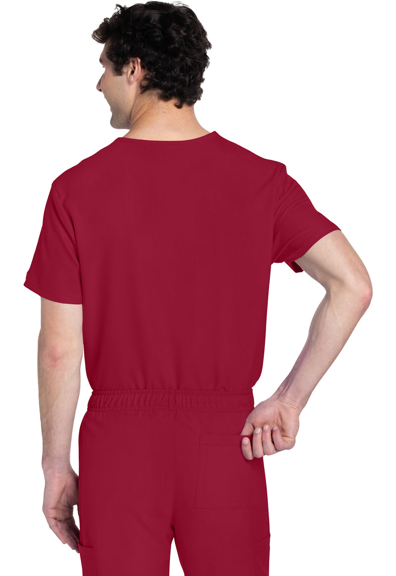 RED - Cherokee WW Originals Ultra Unisex Scrub Top - Back View