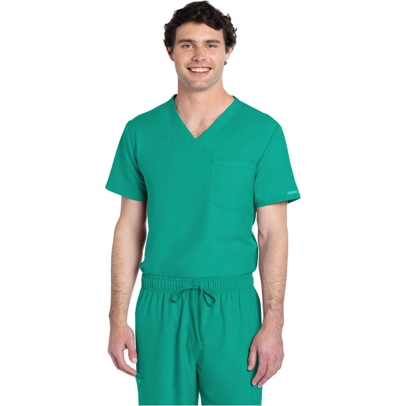 teal blue - Unisex V-Neck Top