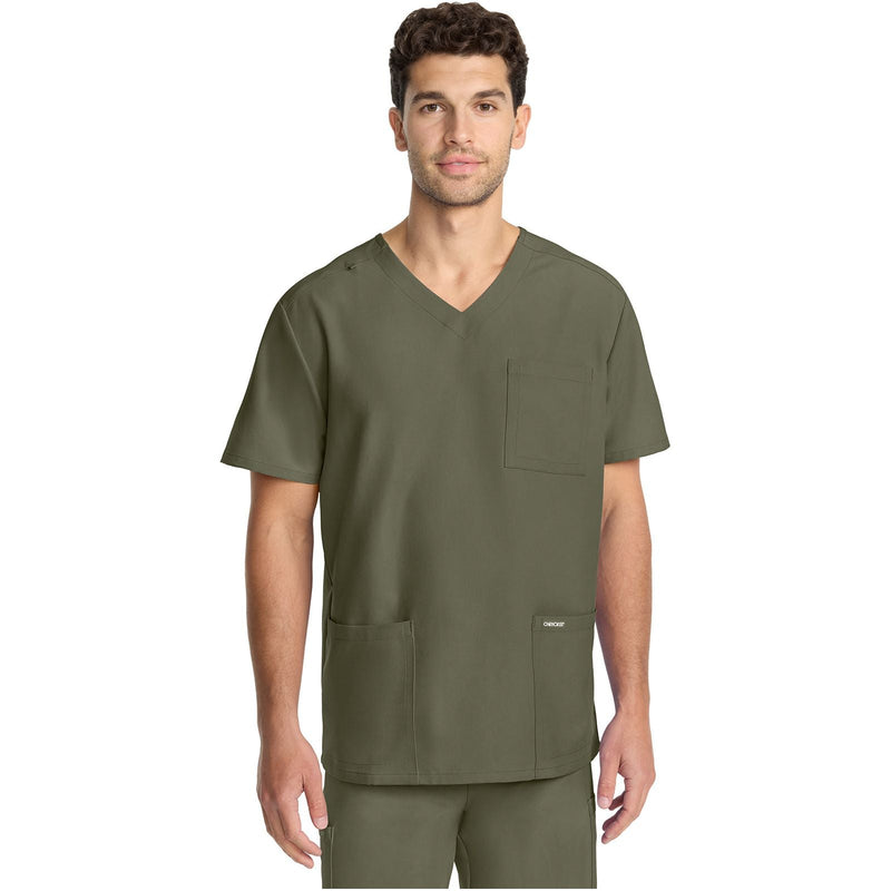 olive - Men's Tuck-in V-Neck Top