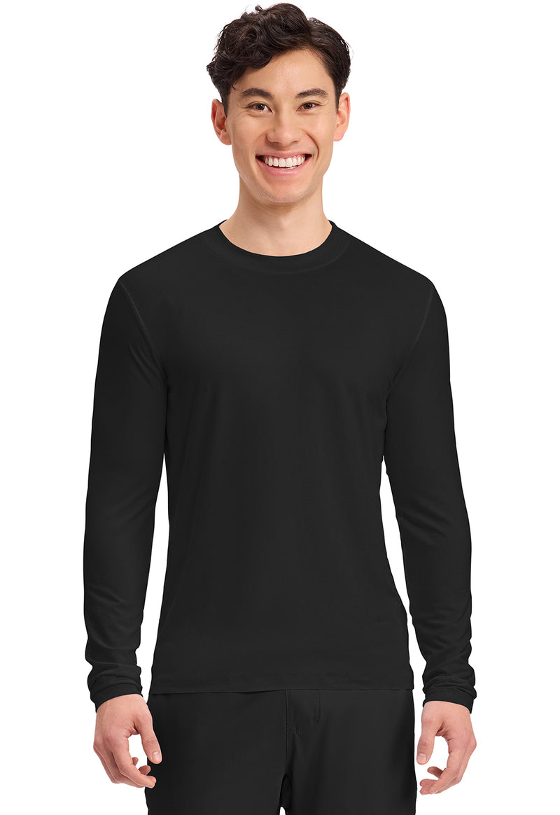 Black - Men's Long Sleeve Underscrub Knit Tee