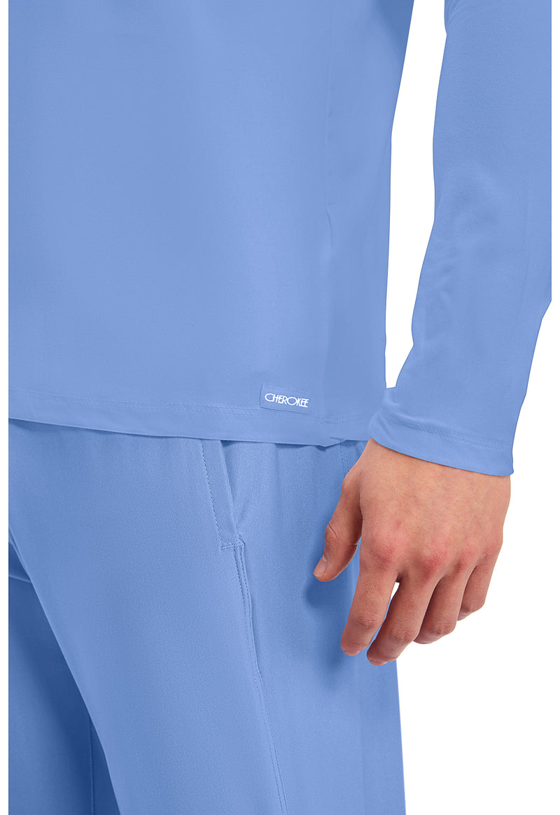 Ciel Blue - Men's Long Sleeve Underscrub Knit Tee (View 3)