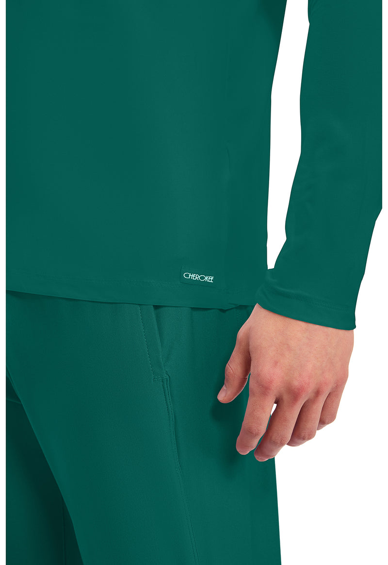 Hunter Green - Men's Long Sleeve Underscrub Knit Tee (View 3)