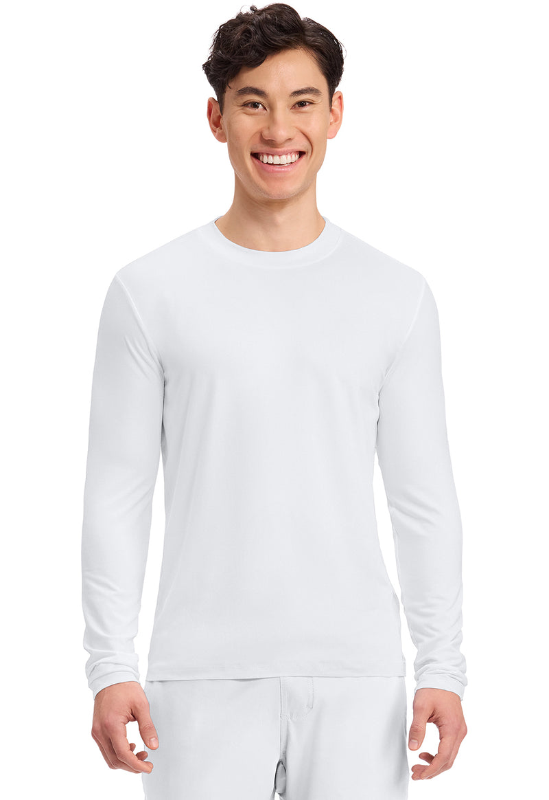 White - Men's Long Sleeve Underscrub Knit Tee