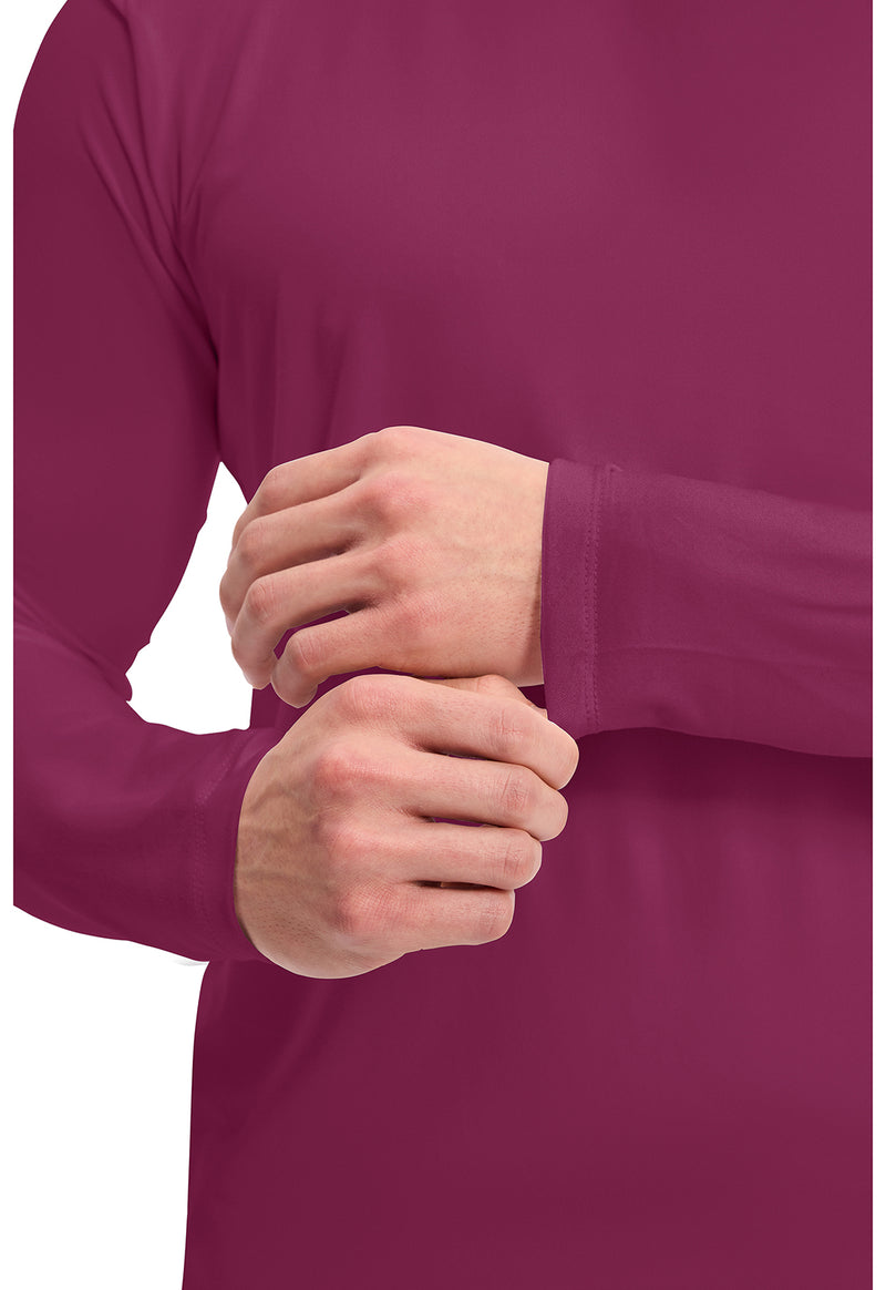 Wine - Men's Long Sleeve Underscrub Knit Tee (View 2)