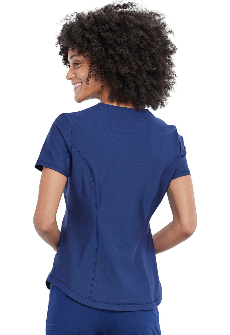 Navy - Tuckable V-Neck Top (Back)