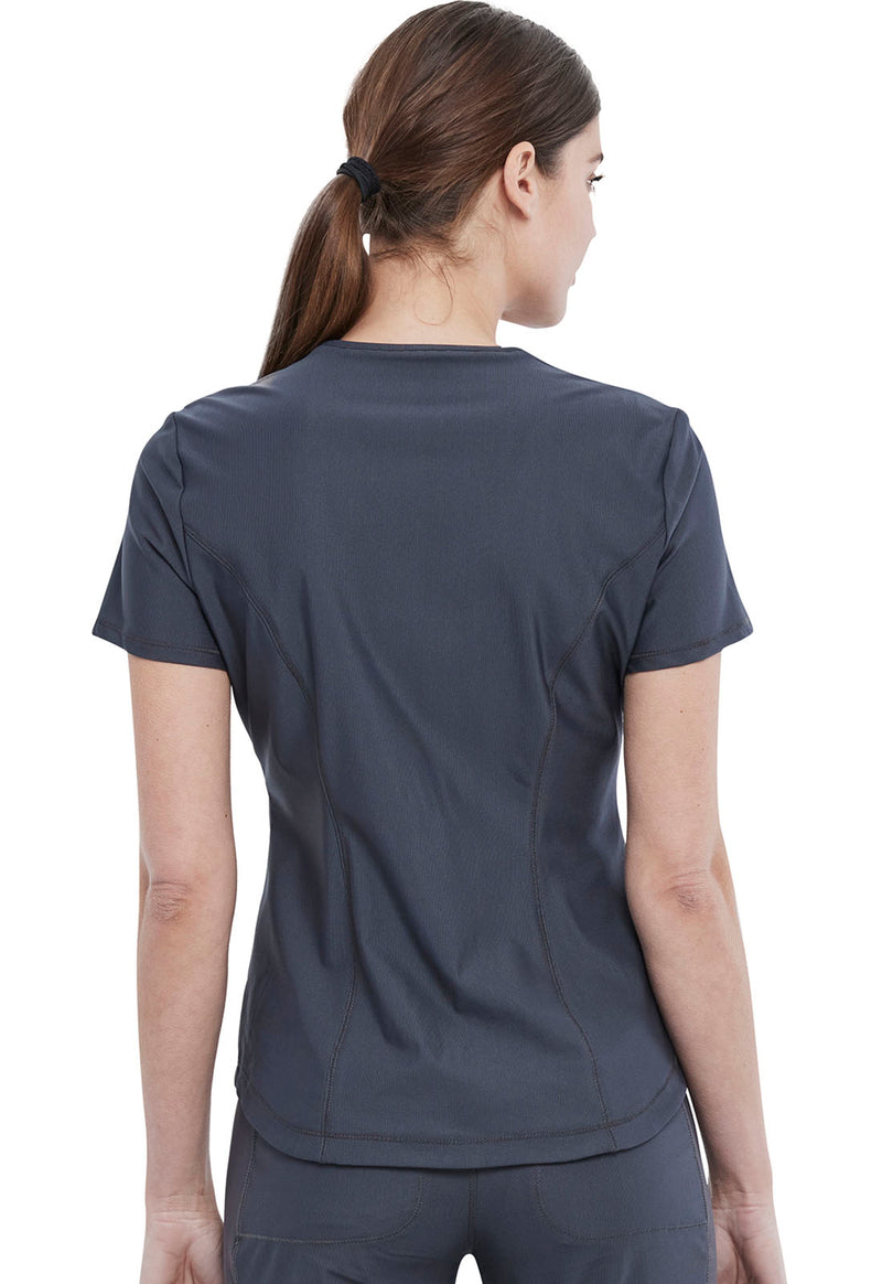 Pewter - Tuckable V-Neck Top (Back)