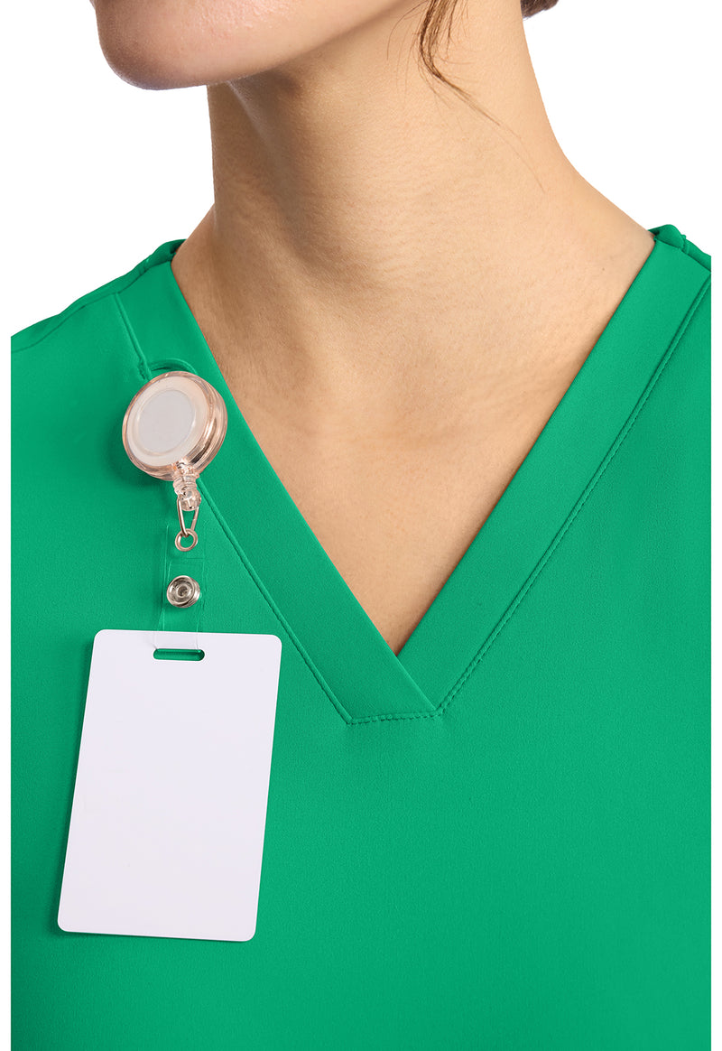 Green Apple - Women's 2-Pocket V-Neck Scrub Top (View 2)