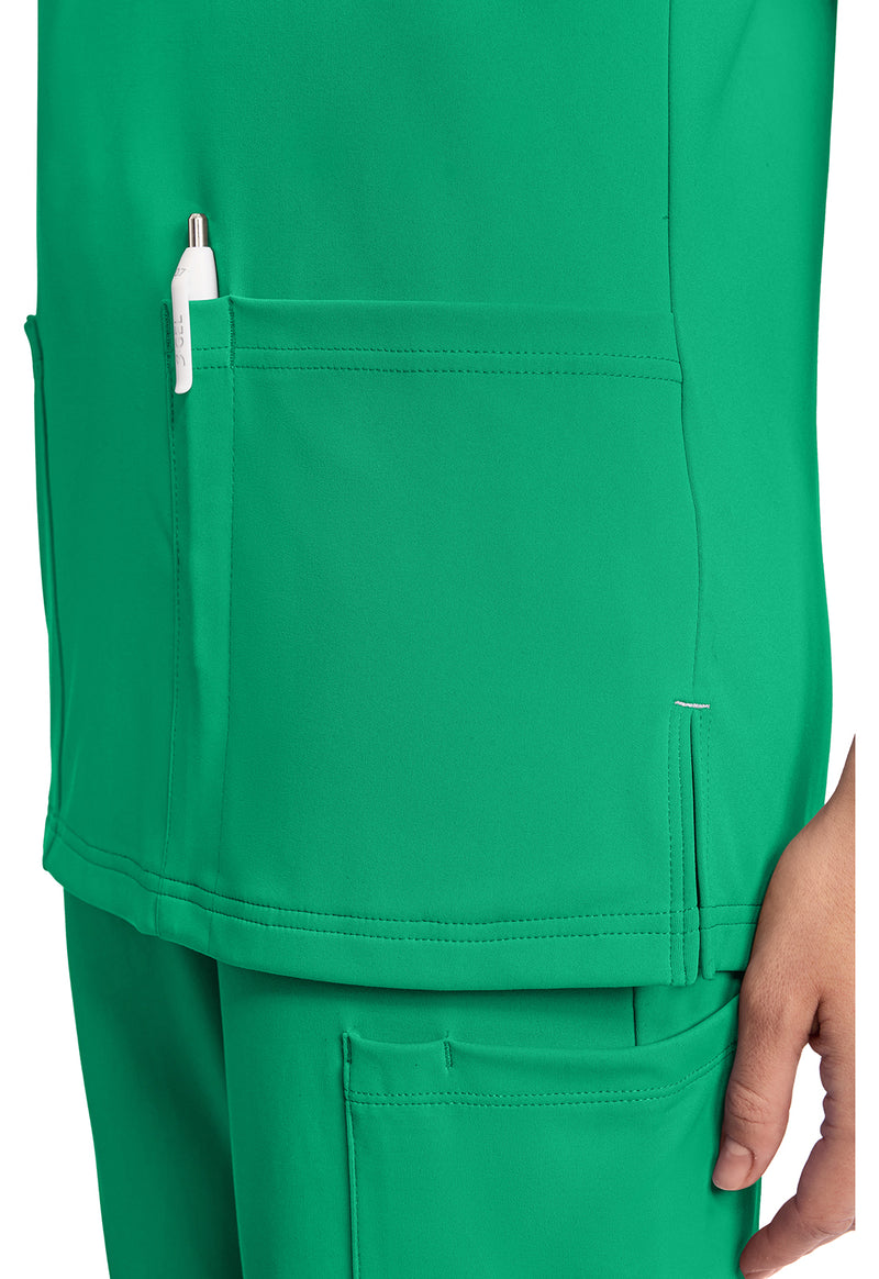 Green Apple - Women's 2-Pocket V-Neck Scrub Top (View 4)