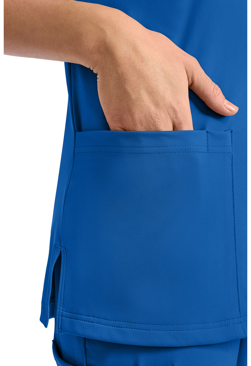 royal - Women's 2-Pocket V-Neck Top (View 3)