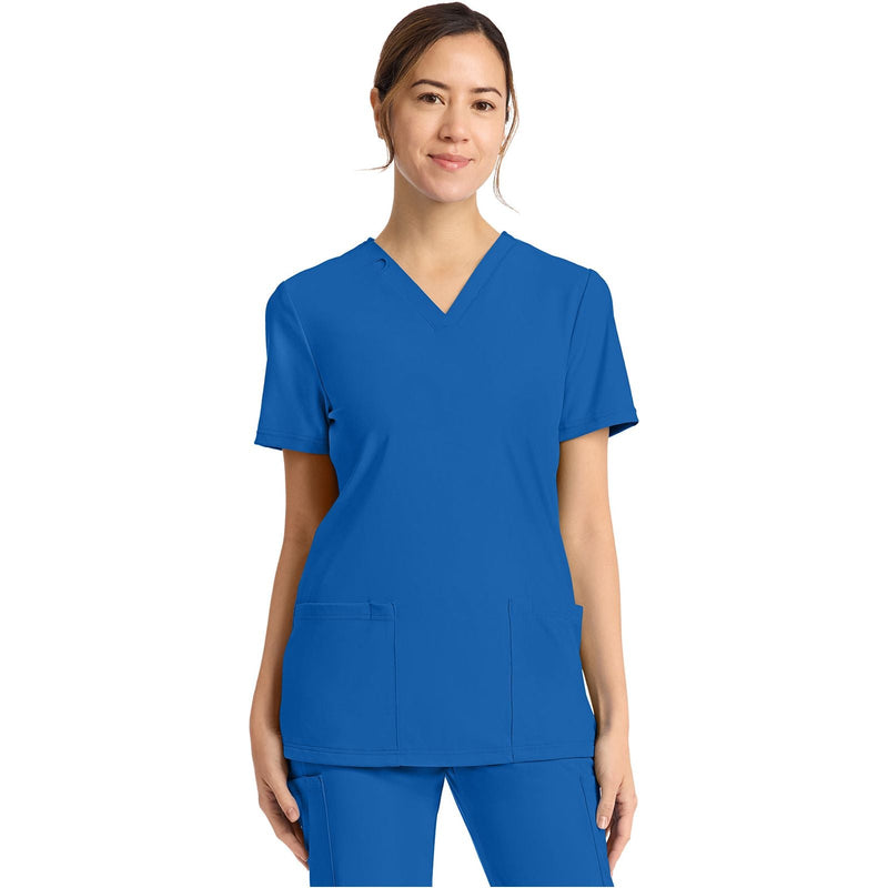 royal - Women's 2-Pocket V-Neck Top
