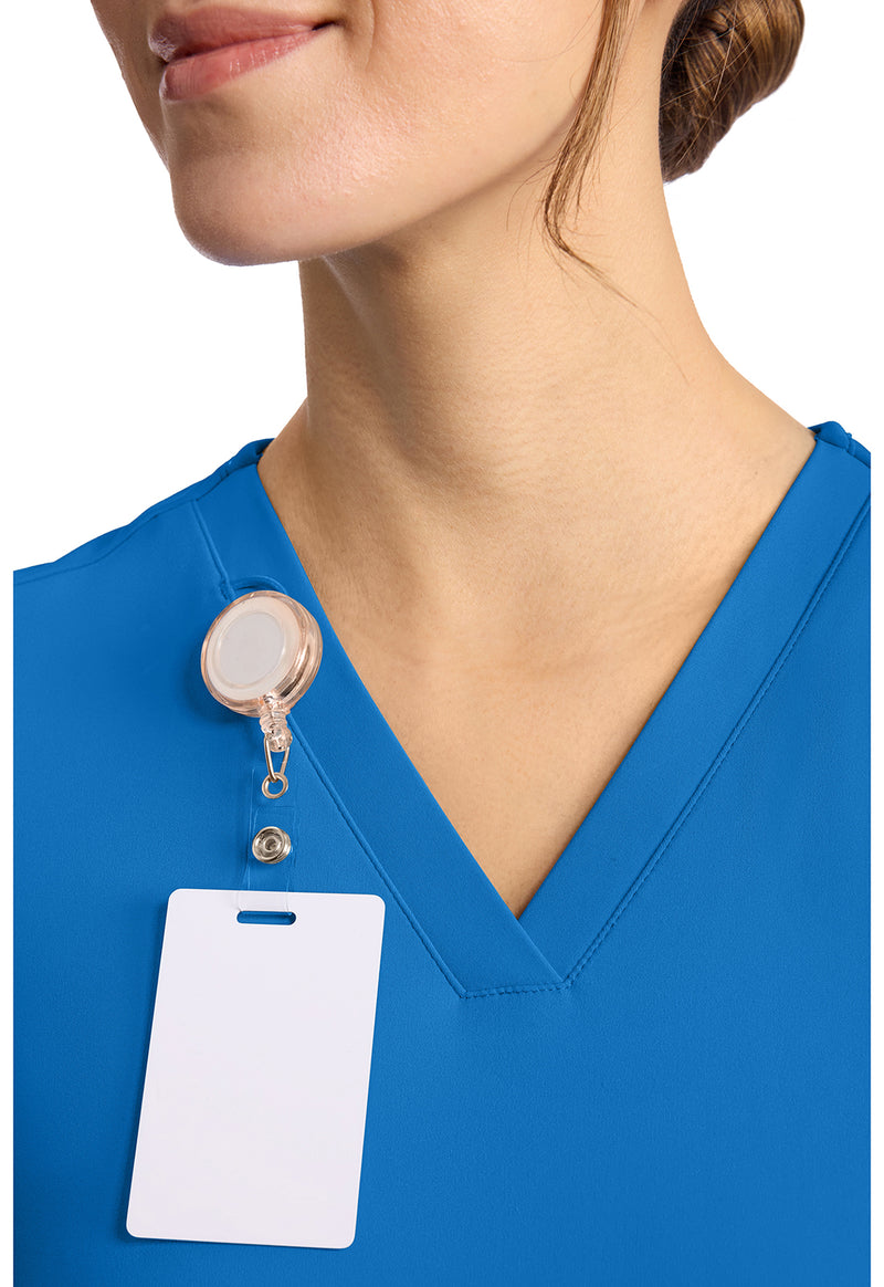 True blue - Women's 2-Pocket V-Neck Scrub Top (View 2)