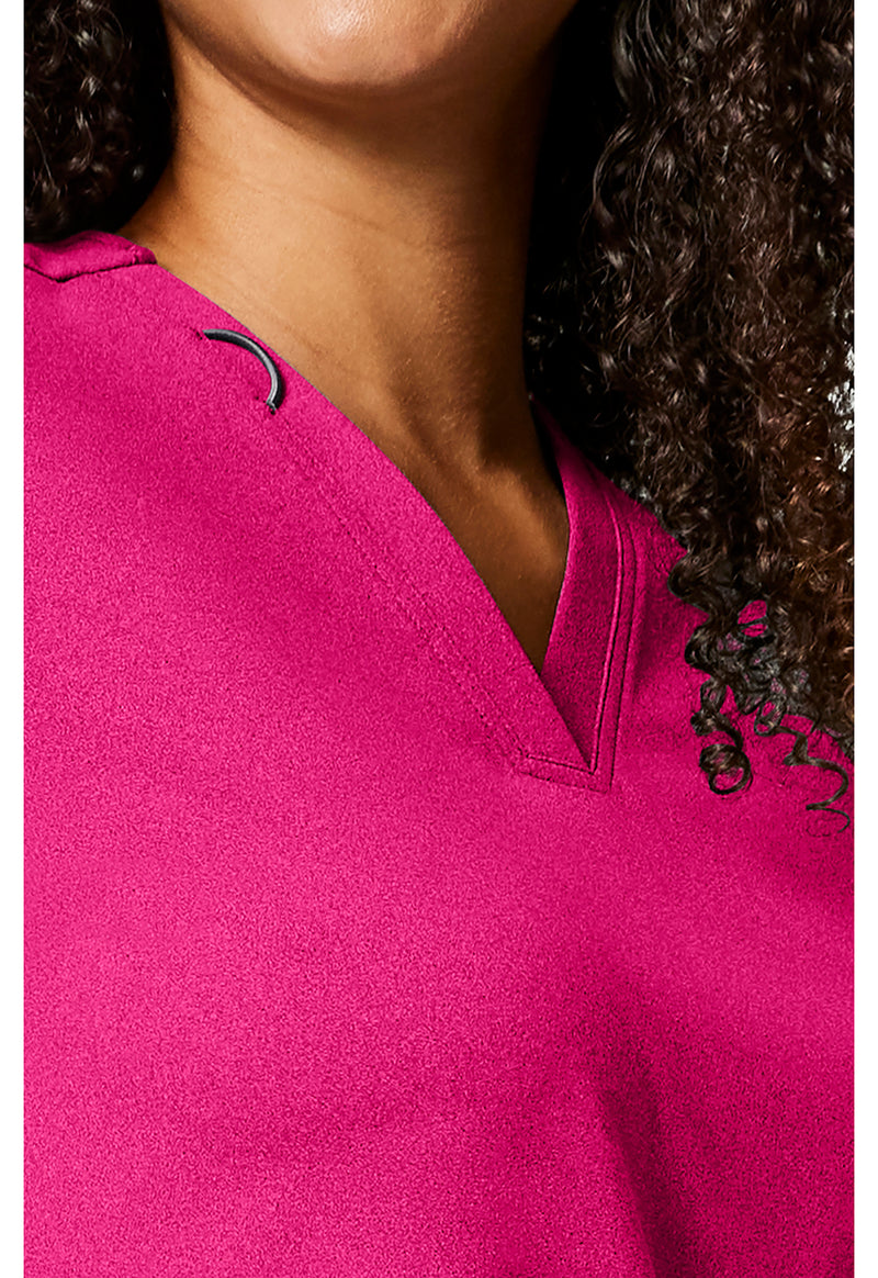 Tropical Hibiscus - Women's 2-Pocket V-Neck Scrub Top (View 2)